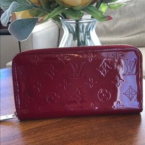 Louis Vuitton deep red  Embossed Wallet